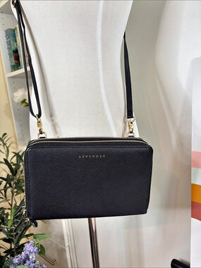 Levenger Crossbody Bag in Black Like New